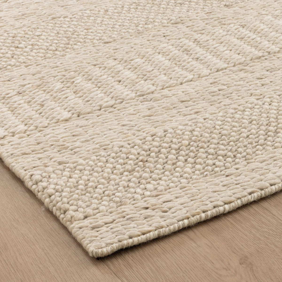 Privilege 002 Wool Rug Beige wool rug – product view 2