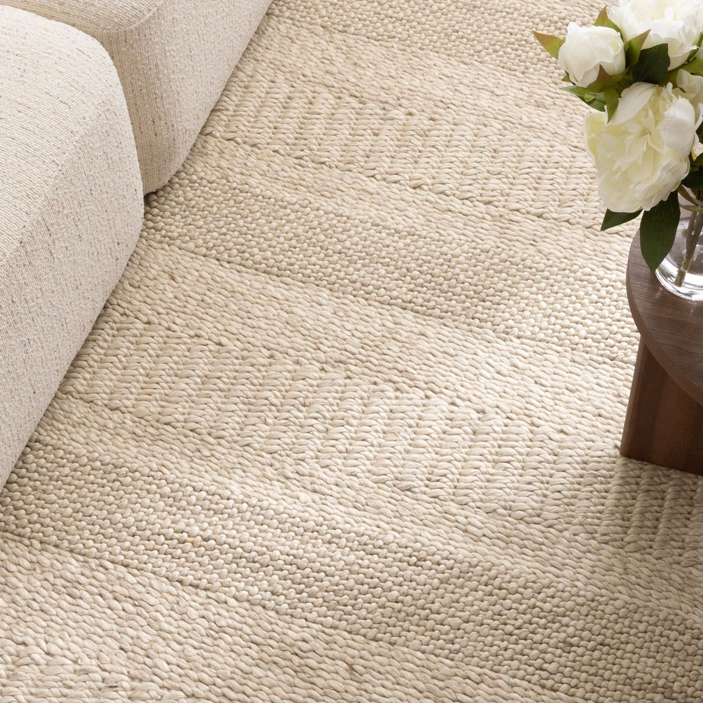 Privilege 002 Wool Rug Beige wool rug – product view 5