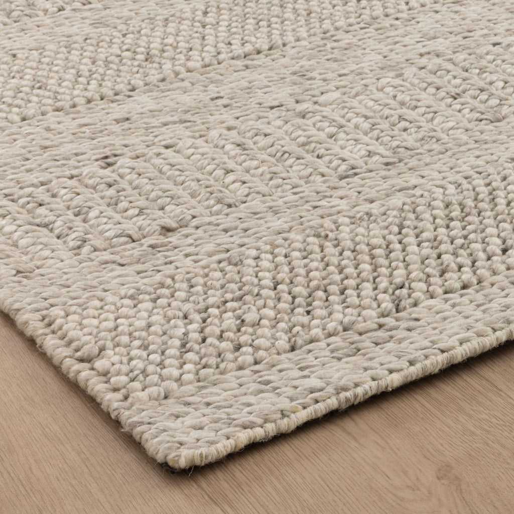 Privilege 002 Wool Rug Grey wool rug – product view 2