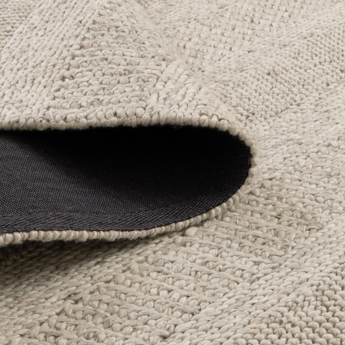 Privilege 002 Wool Rug Grey wool rug – product view 3