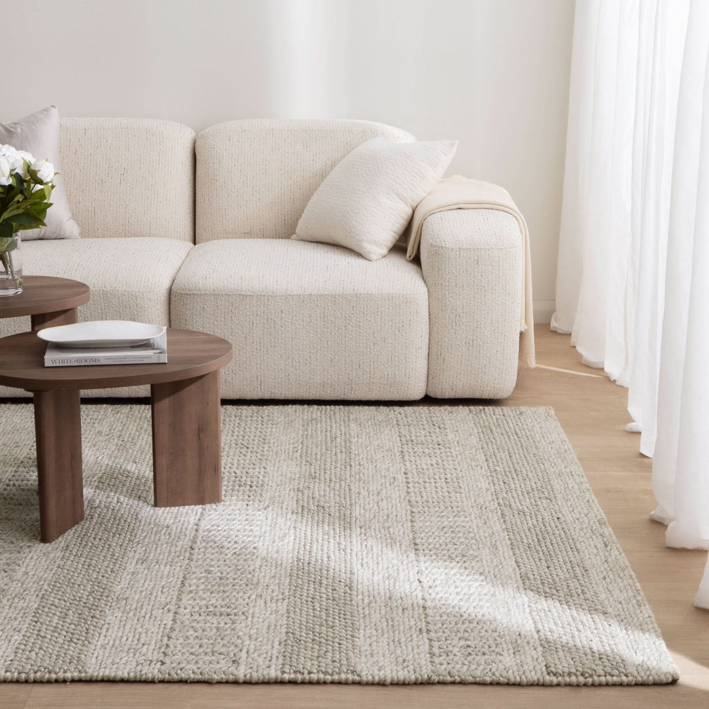Privilege 002 Wool Rug Grey wool rug – product view 4