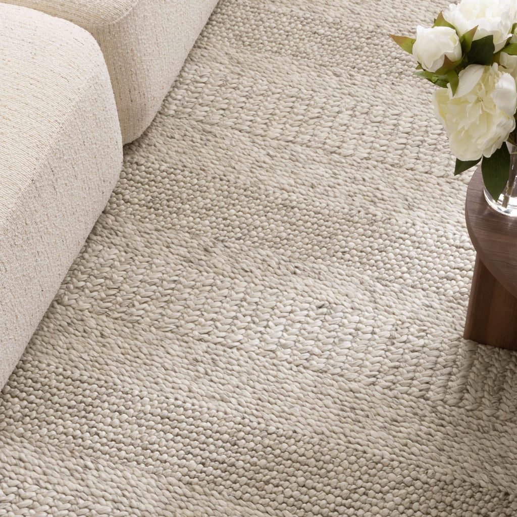 Privilege 002 Wool Rug Grey wool rug – product view 5