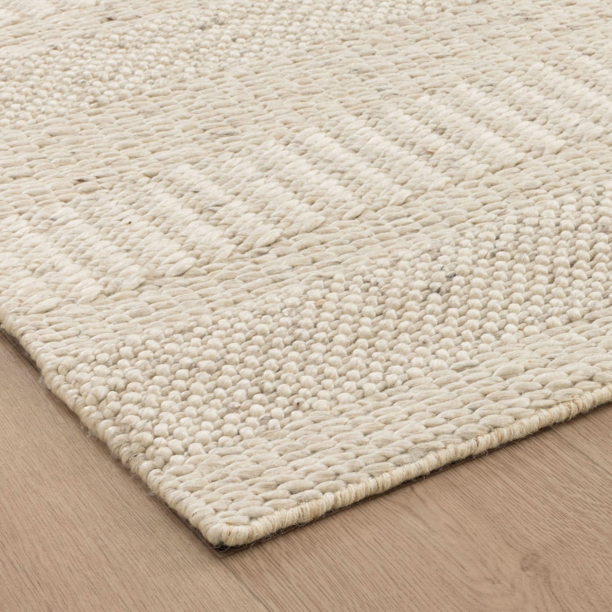 Privilege 002 Wool Rug Ivory wool rug – product view 2
