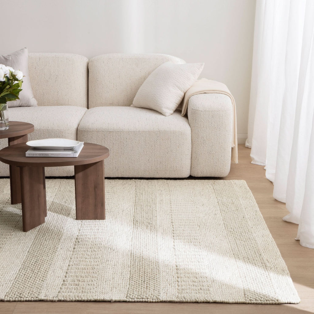 Privilege 002 Wool Rug Ivory wool rug – product view 4