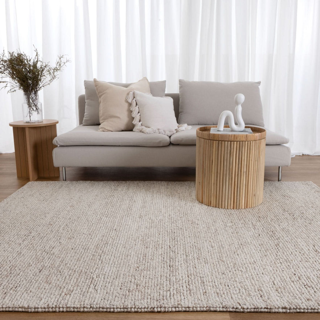 Privilege 003 Wool Rug Beige wool rug – product view 4