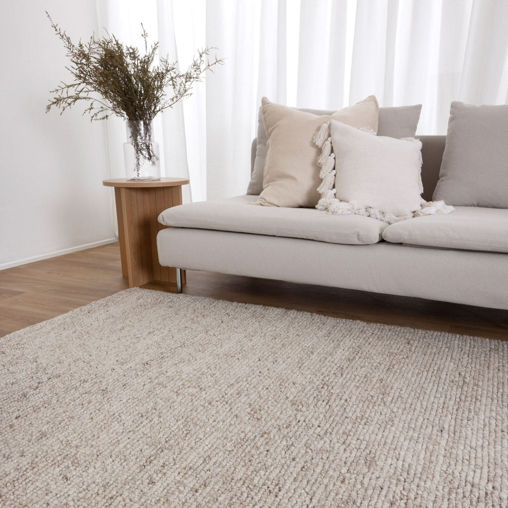 Privilege 003 Wool Rug Beige wool rug – product view 5