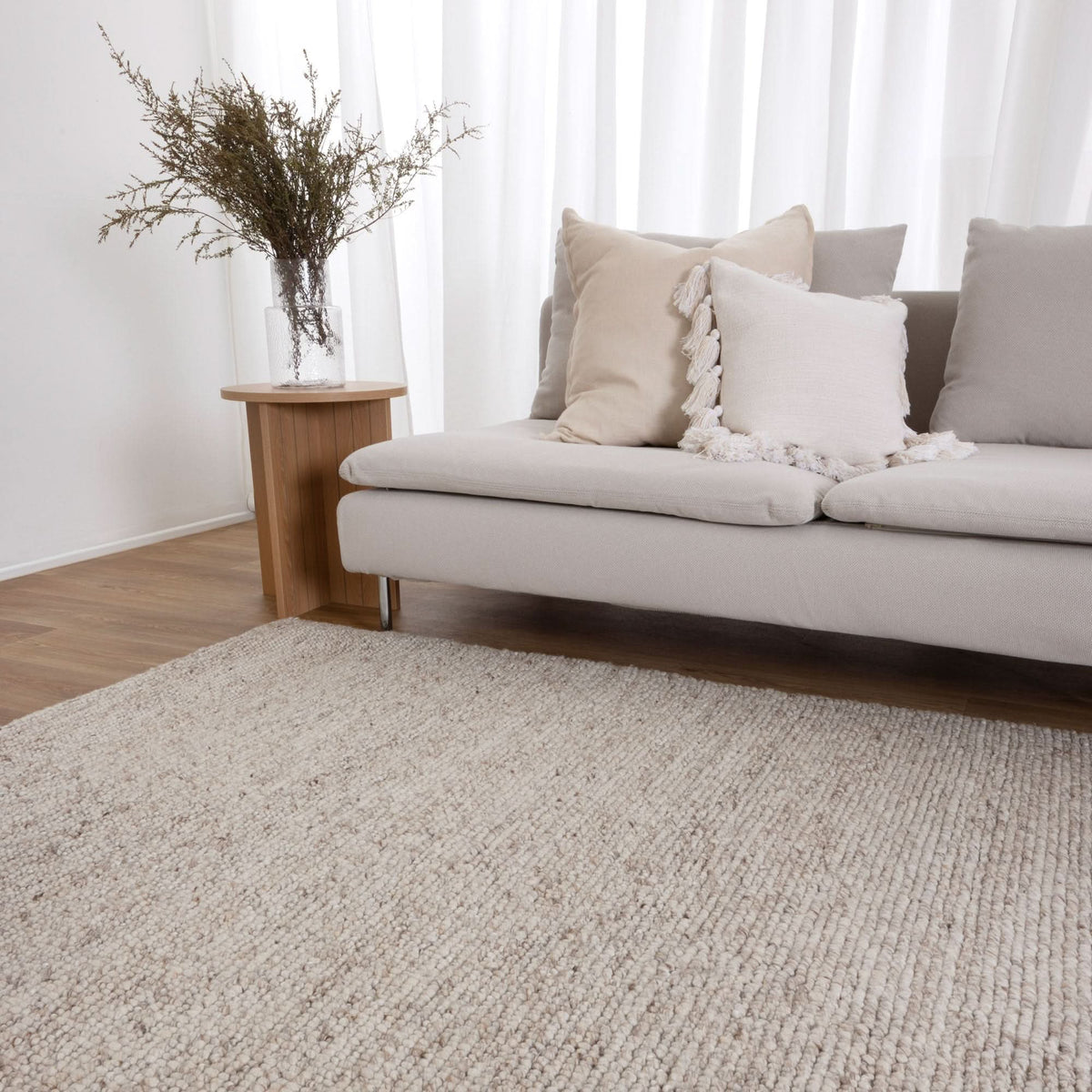 Privilege 003 Wool Rug Beige wool rug – product view 5