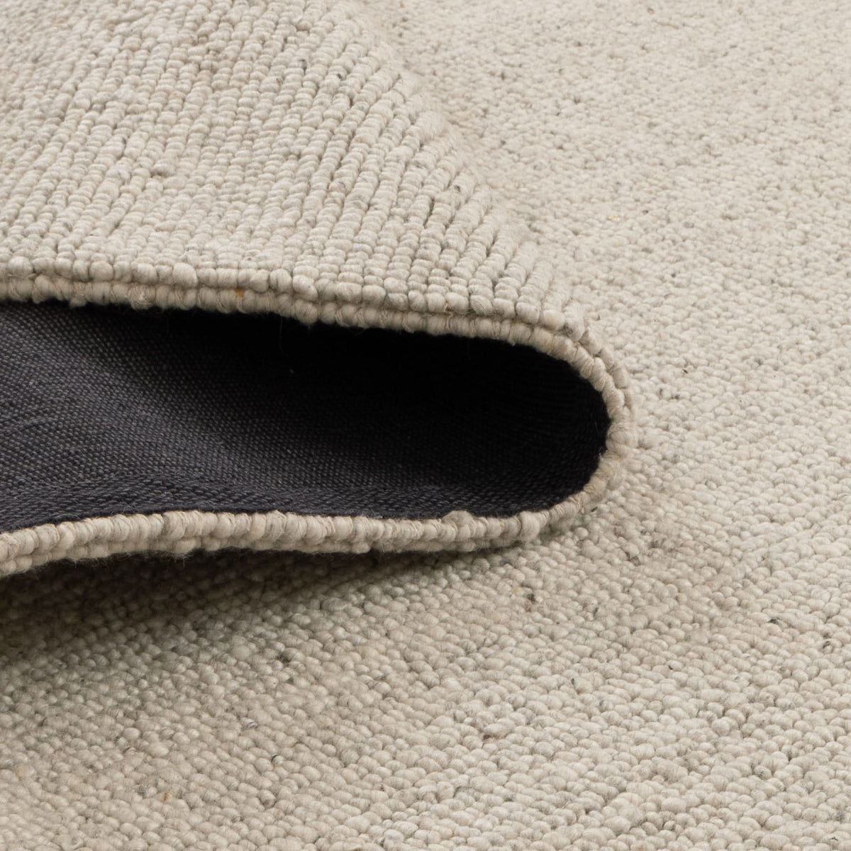 Privilege 003 Wool Rug Grey wool rug – product view 3