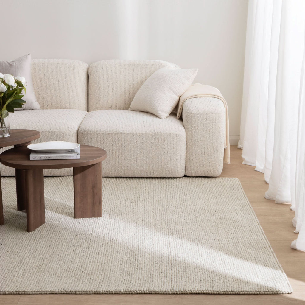 Privilege 003 Wool Rug Ivory wool rug – product view 4