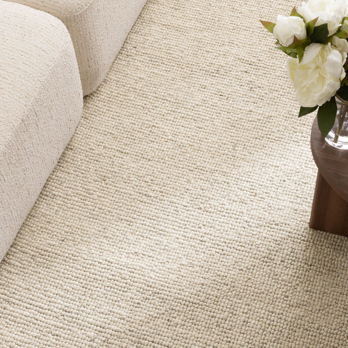 Privilege 003 Wool Rug Ivory wool rug – product view 5