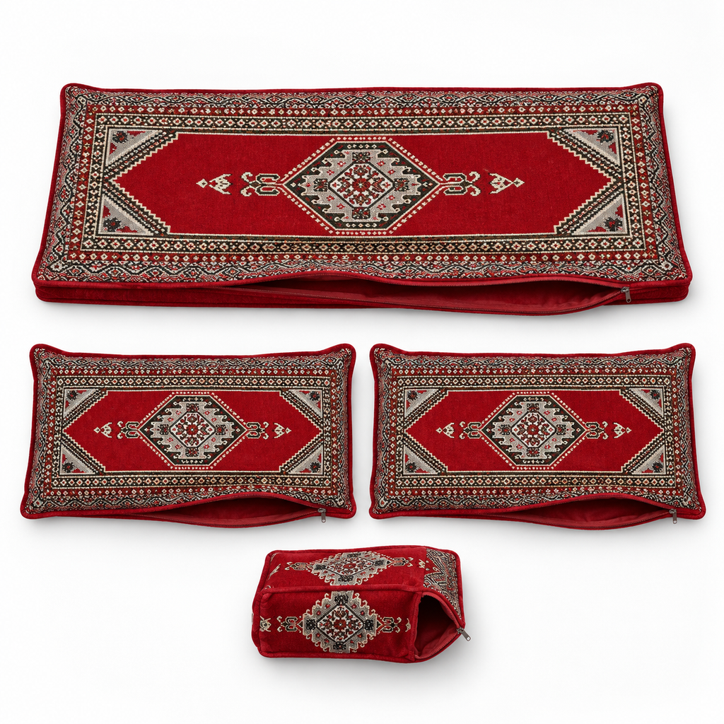Red Palace Arabic sofa covers only – four-piece set without foam