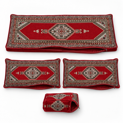 Red Palace Arabic sofa covers only – four-piece set without foam