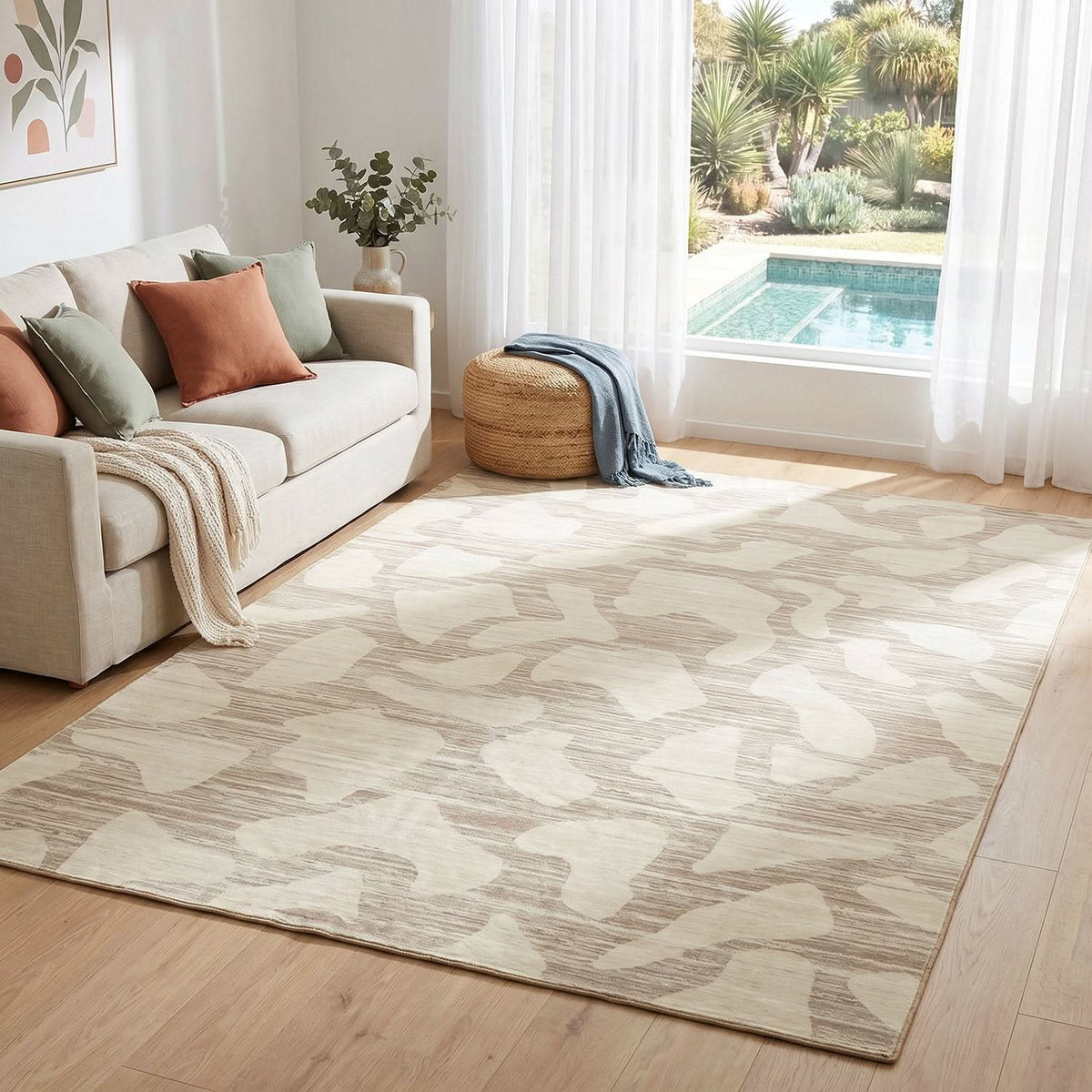 Revive Alora Natural machine washable rug – view 2