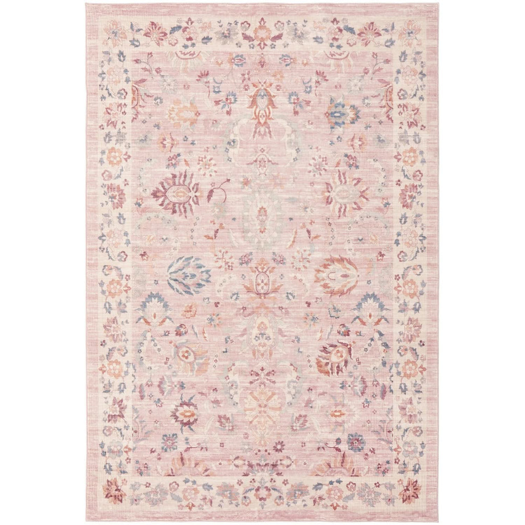Revive Amira Pink machine washable rug – view 1