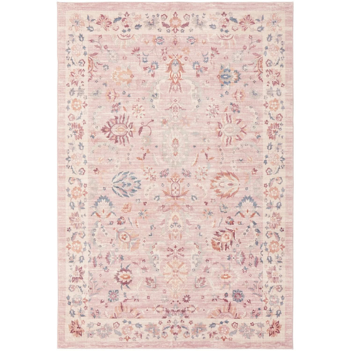 Revive Amira Pink machine washable rug – view 1