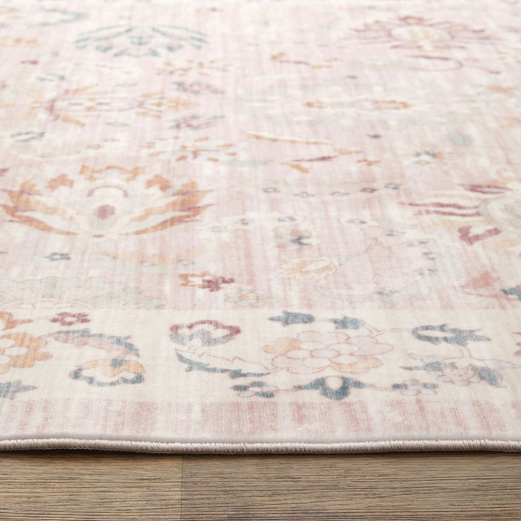 Revive Amira Pink machine washable rug – view 3