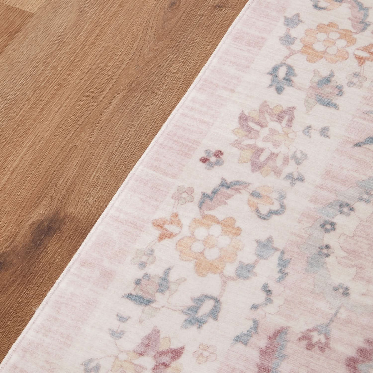 Revive Amira Pink machine washable rug – view 5