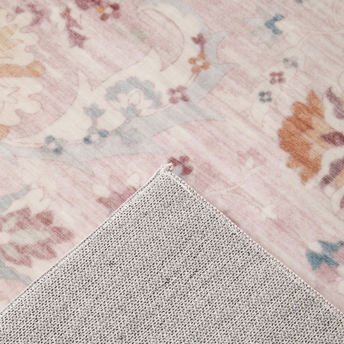 Revive Amira Pink machine washable rug – view 8