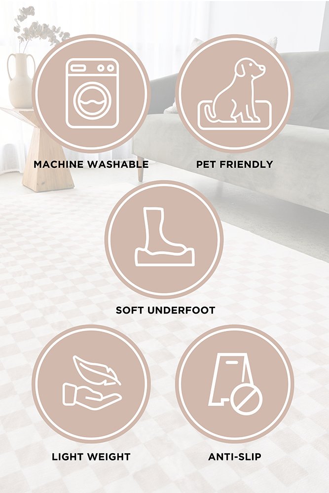 Revive Brody Tan machine washable rug – view 9