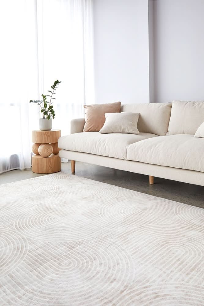 Revive Byron Natural machine washable rug – view 2