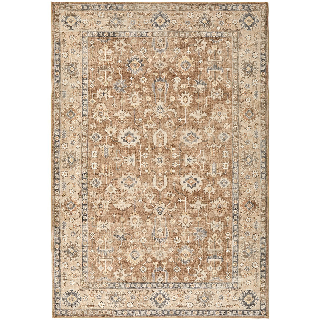 Revive Enzo Brown machine washable rug – view 1