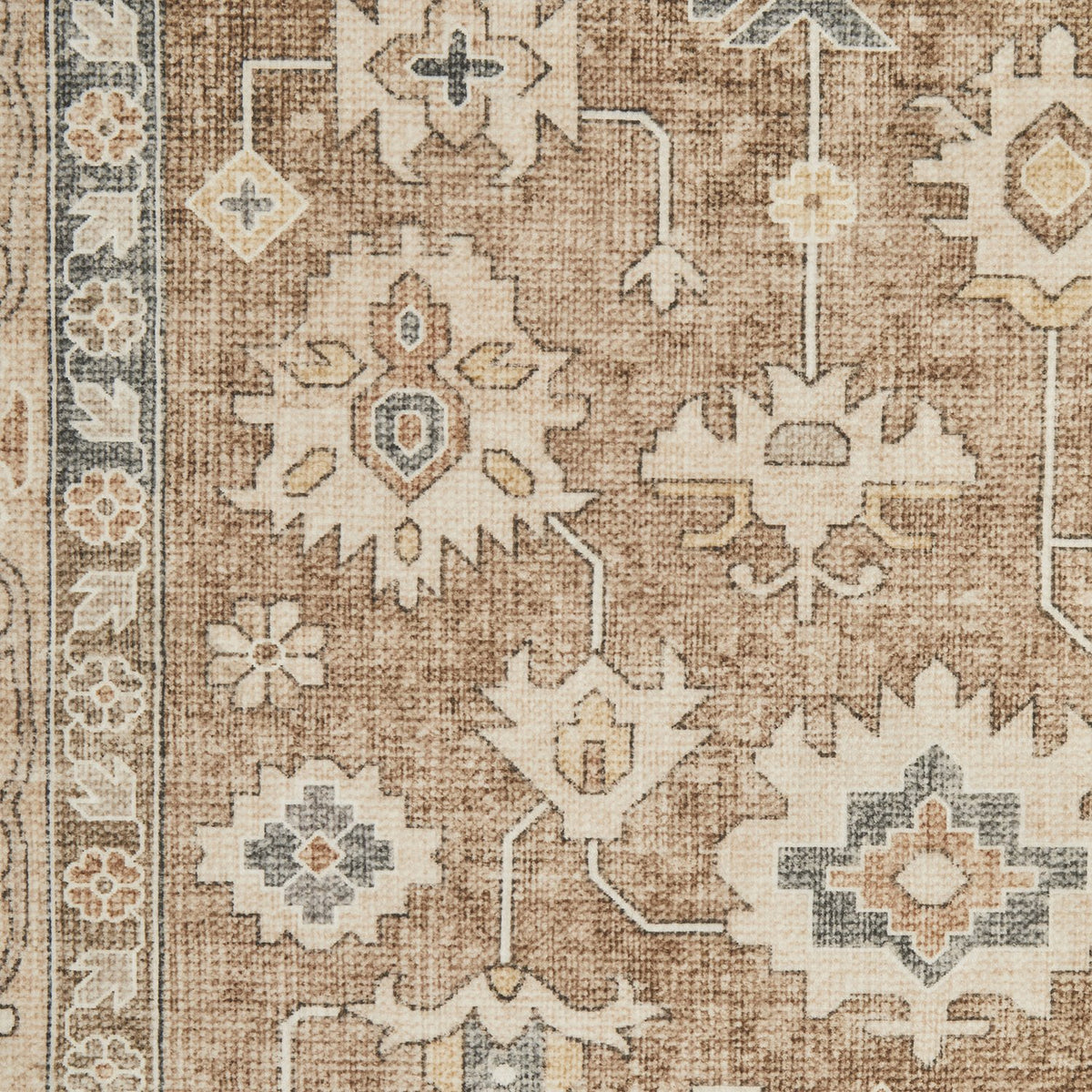Revive Enzo Brown machine washable rug – view 4