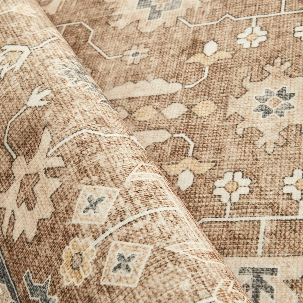 Revive Enzo Brown machine washable rug – view 5