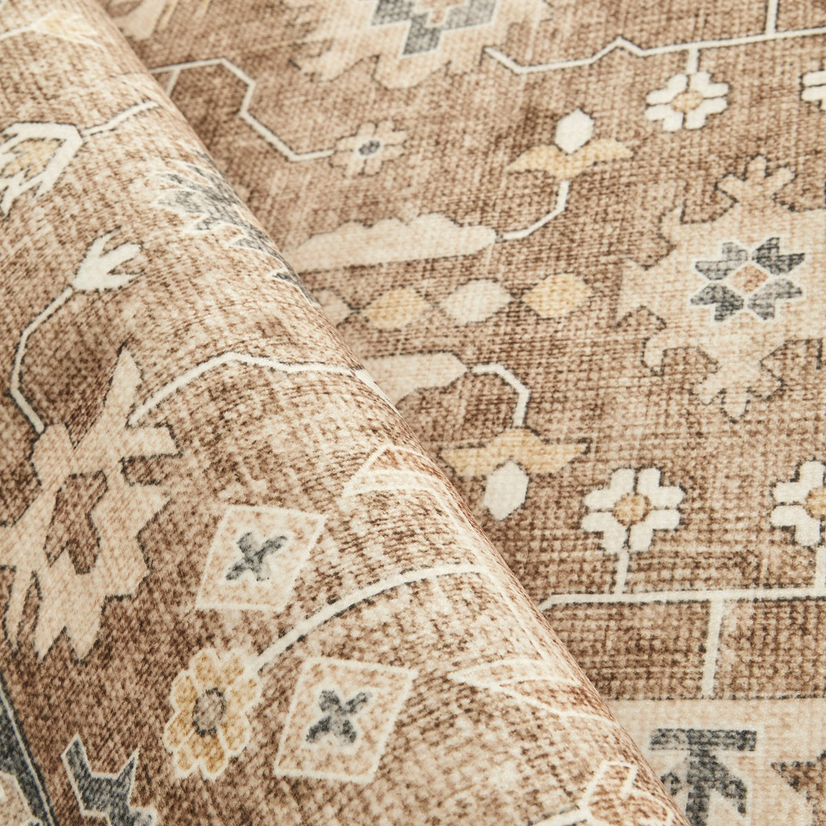 Revive Enzo Brown machine washable rug – view 5