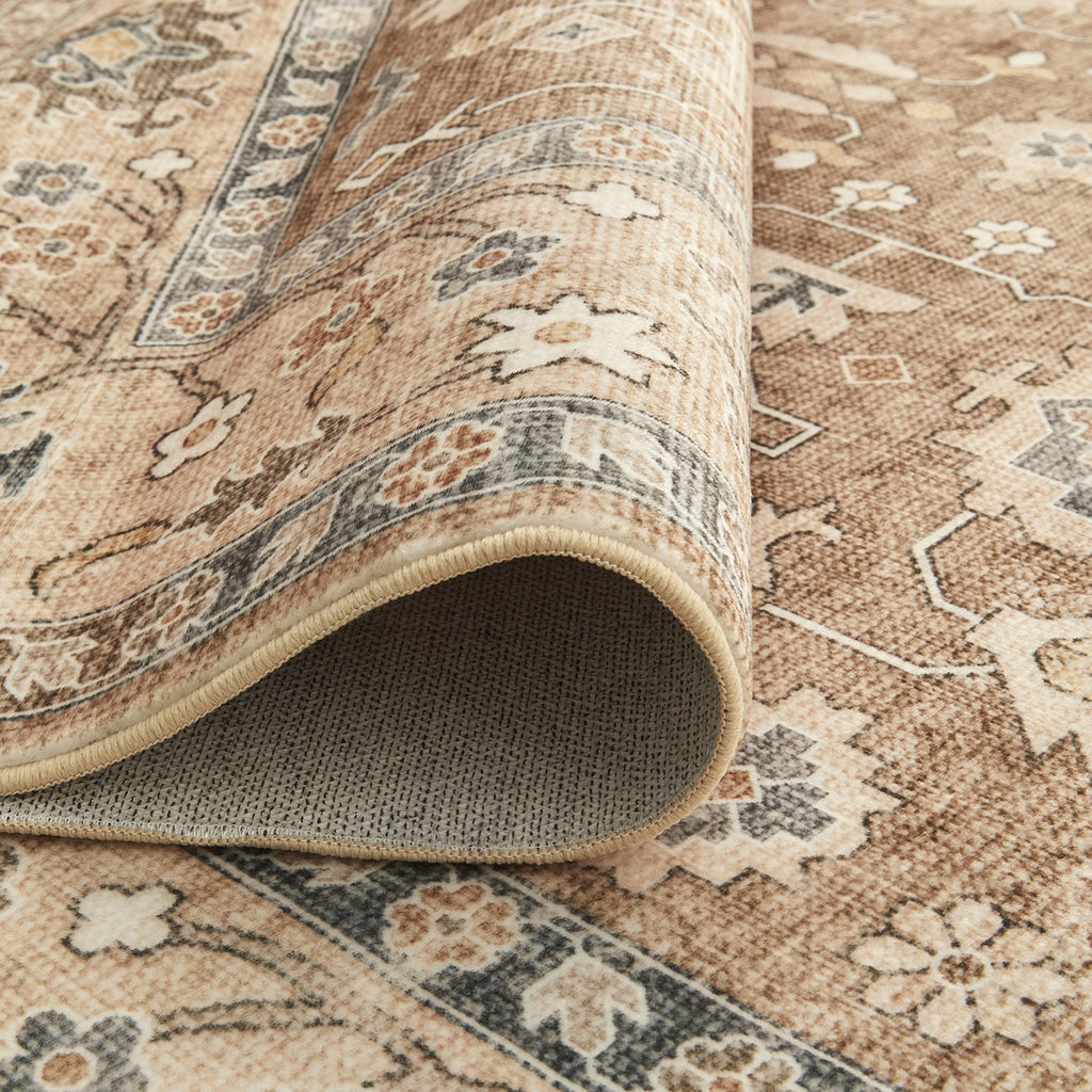 Revive Enzo Brown machine washable rug – view 6