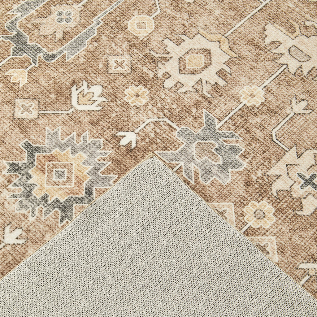Revive Enzo Brown machine washable rug – view 7