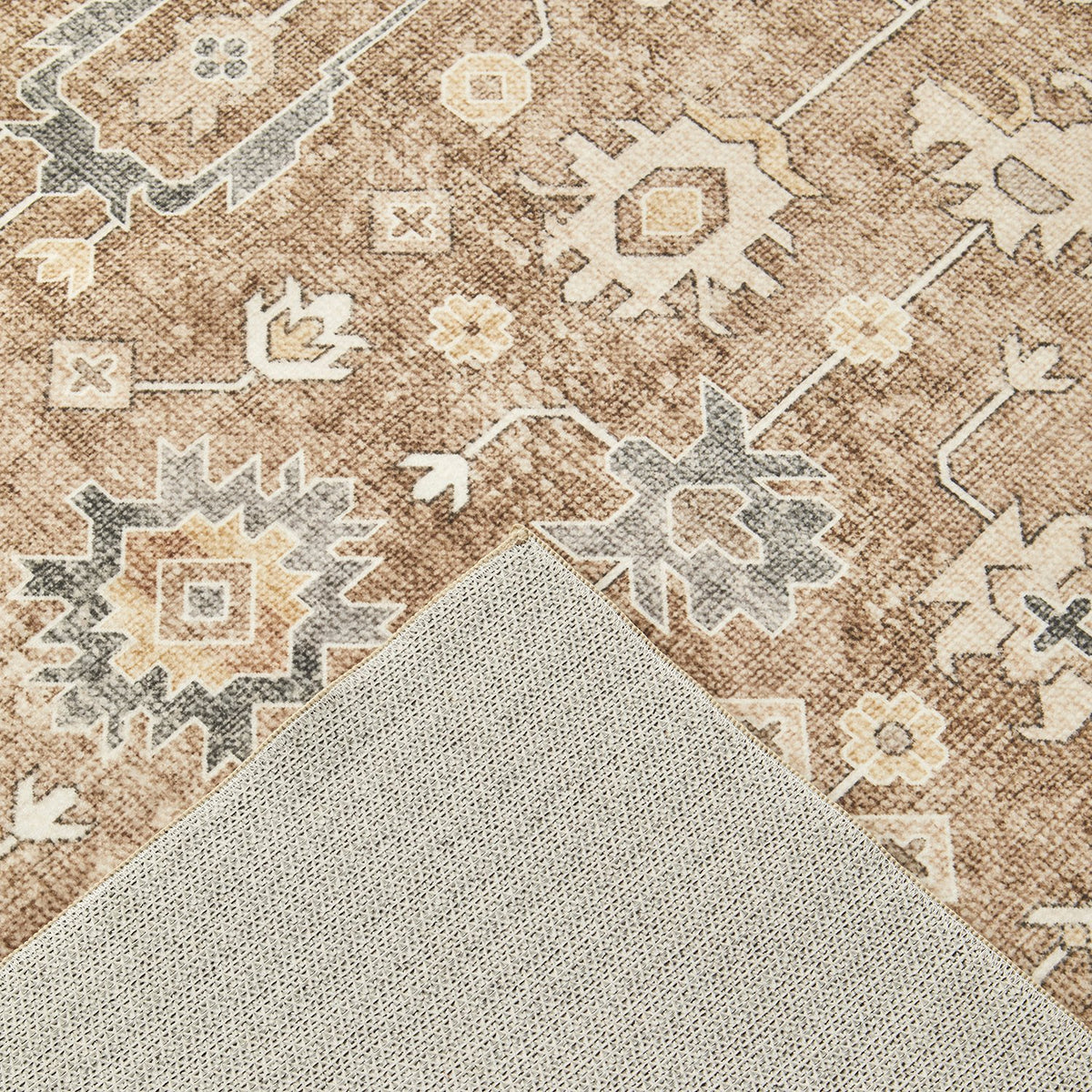 Revive Enzo Brown machine washable rug – view 7