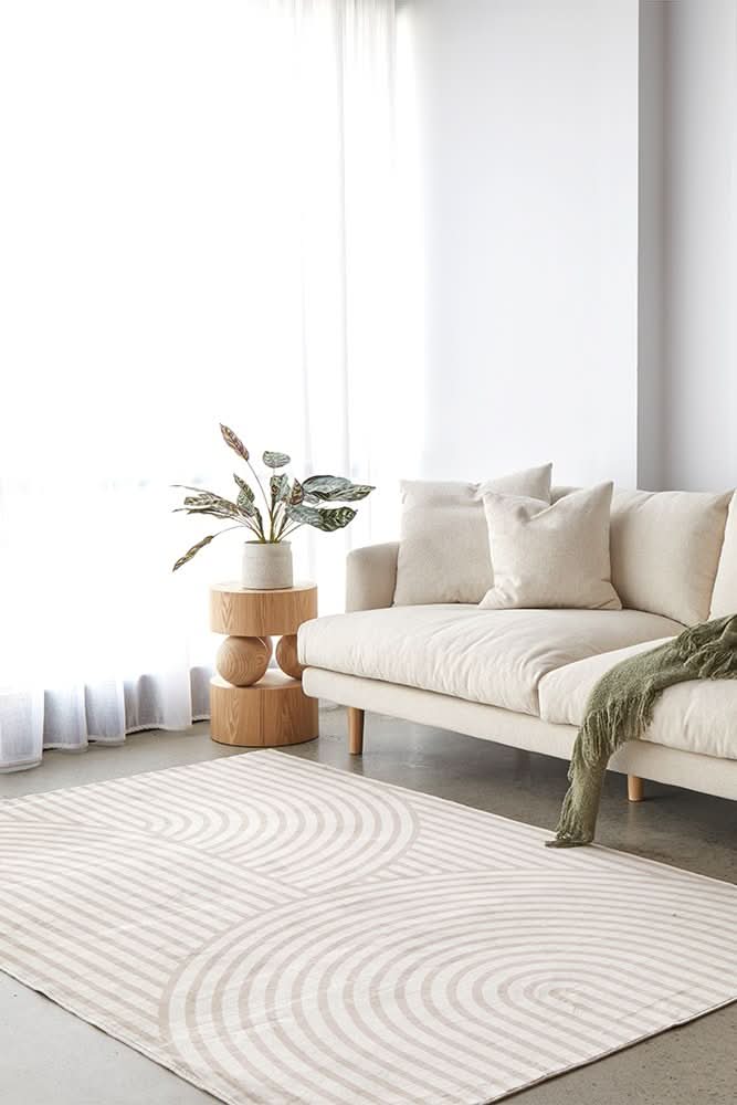 Revive Jett Natural machine washable rug – view 2