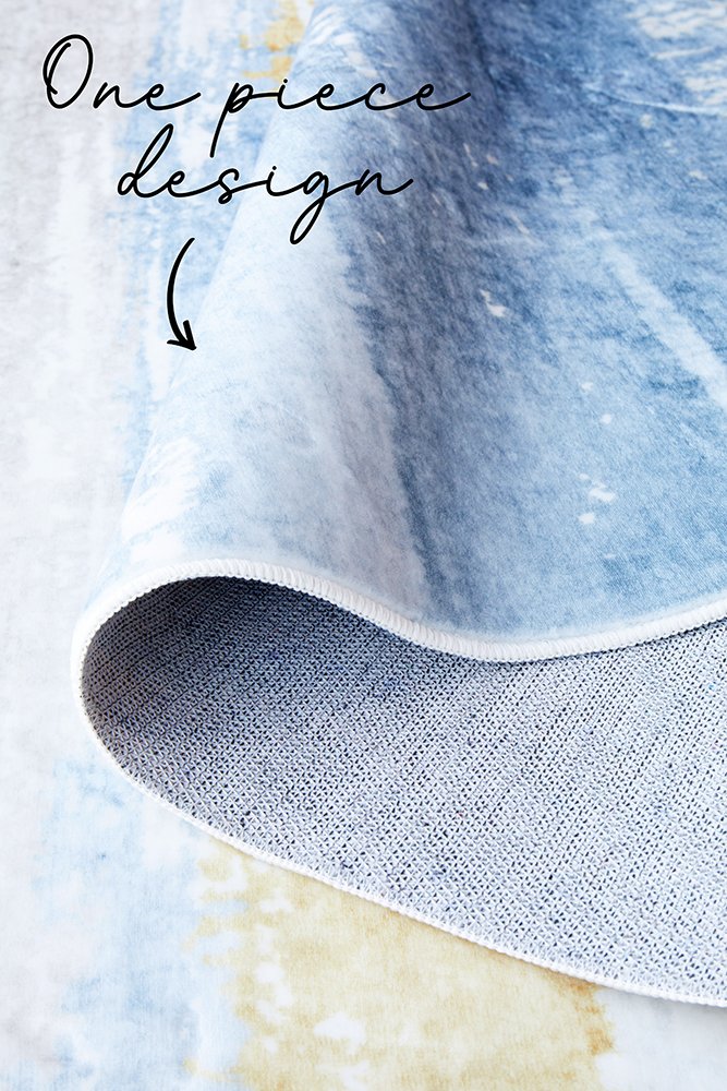 Revive Kyle Blue machine washable rug – view 6