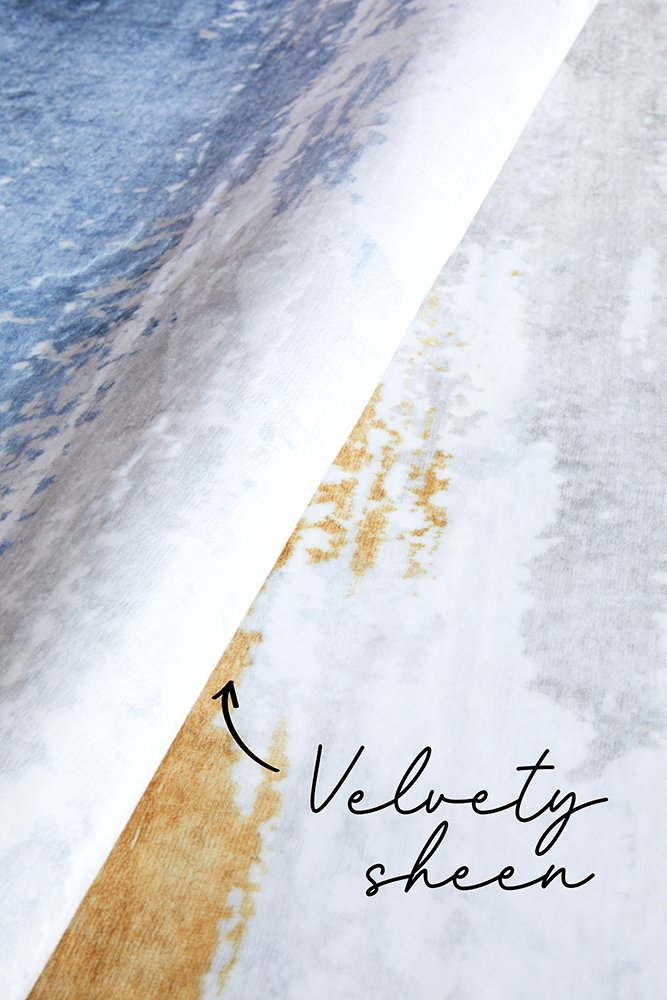 Revive Kyle Blue machine washable rug – view 7