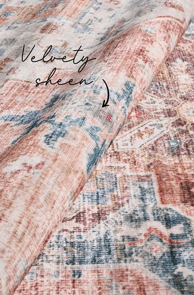 Revive Lila Rust machine washable rug – view 5