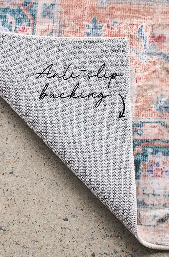 Revive Lila Rust machine washable rug – view 7