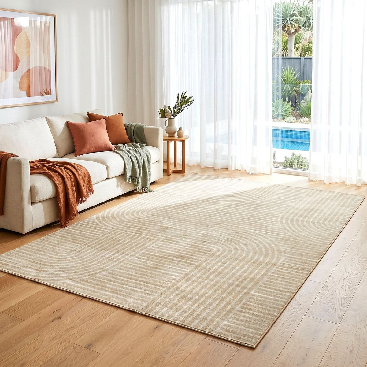 Revive Myla Natural machine washable rug – view 2