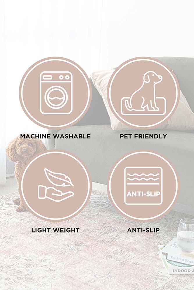 Revive Roxy Pastel machine washable rug – view 9