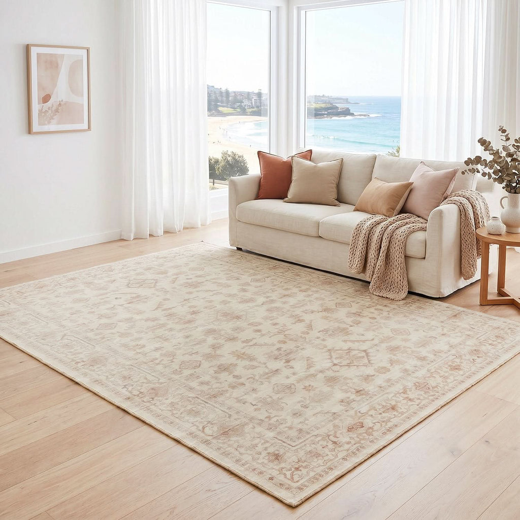 Revive Skye Natural machine washable rug – view 2