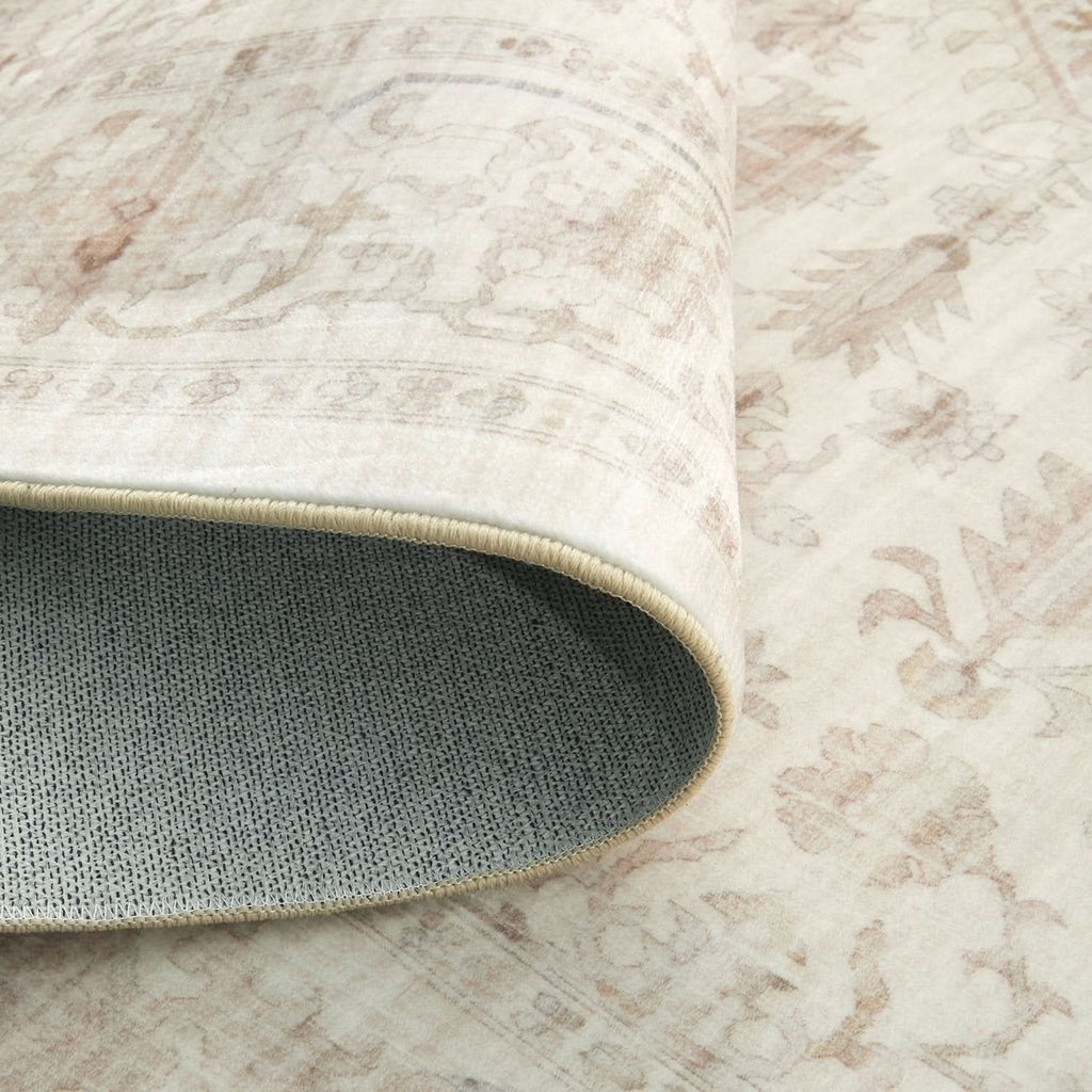 Revive Skye Natural machine washable rug – view 7