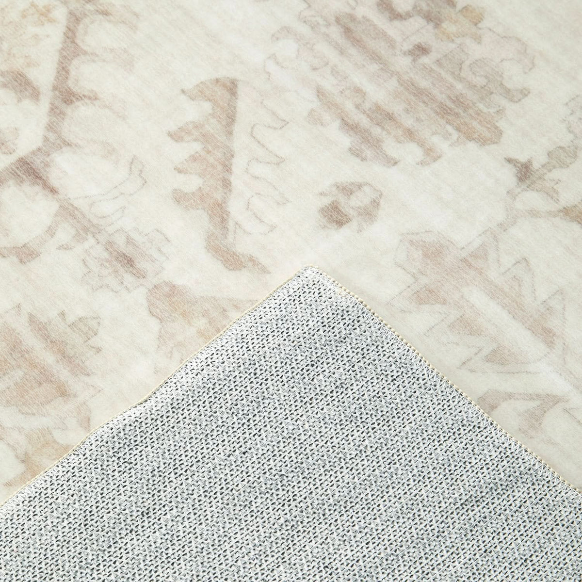 Revive Skye Natural machine washable rug – view 8