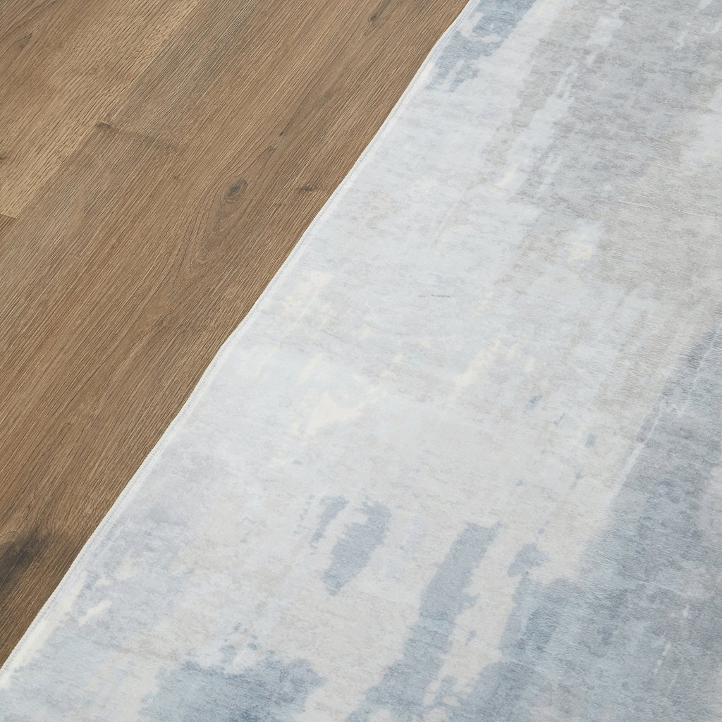 Revive Yari Blue machine washable rug – view 4