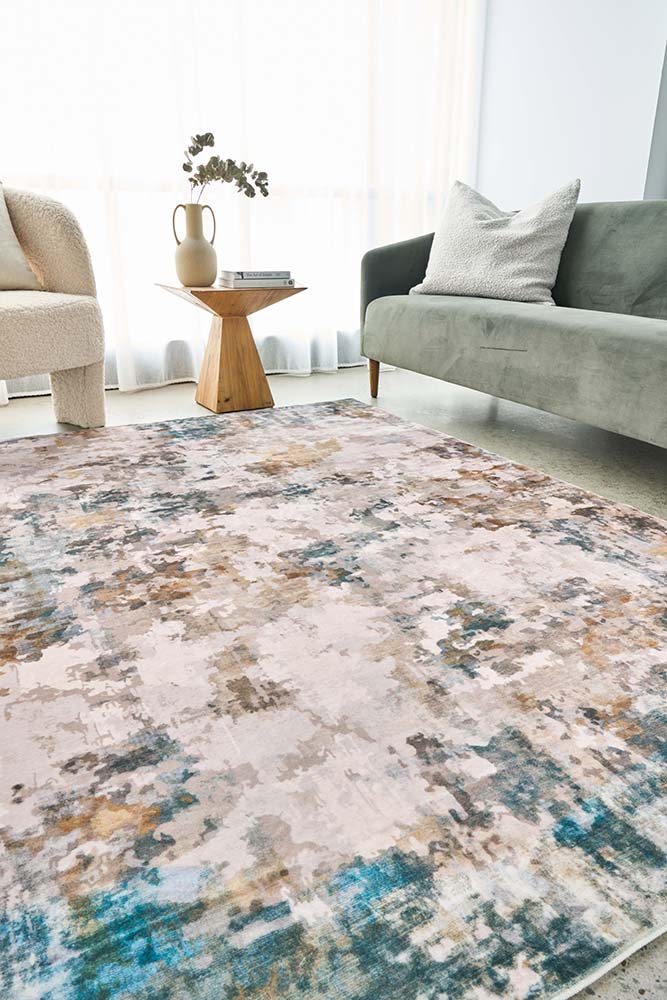 Revive Zane Marine machine washable rug – view 2