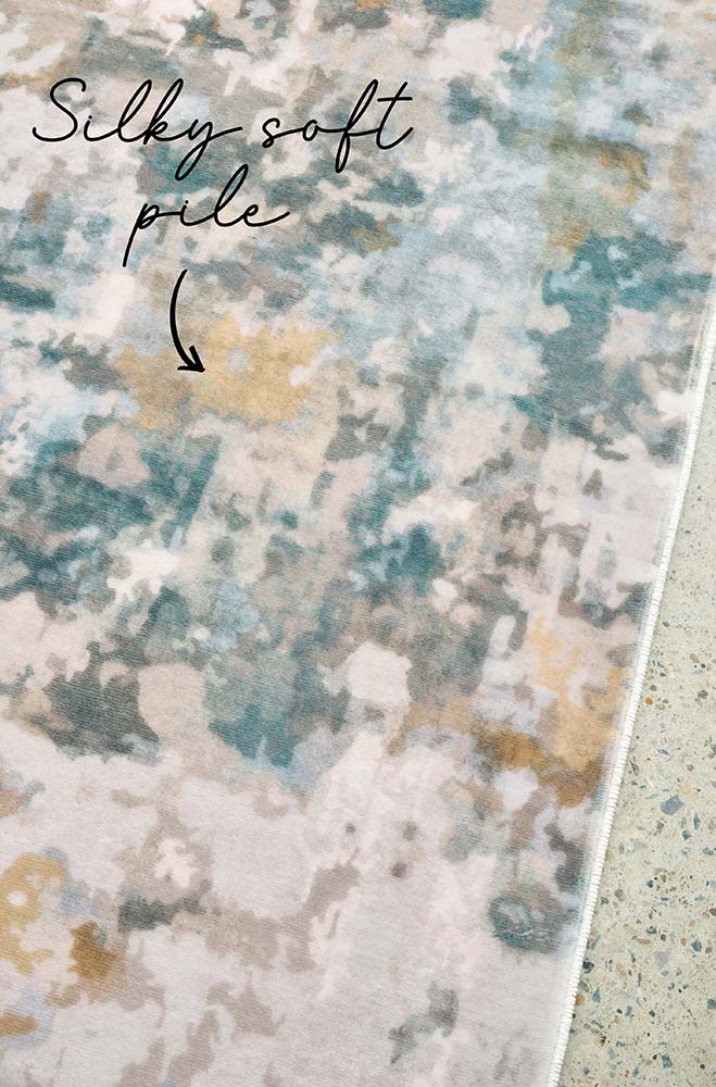 Revive Zane Marine machine washable rug – view 4