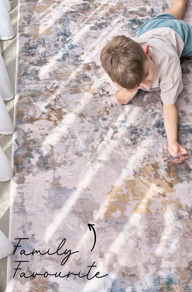 Revive Zane Marine machine washable rug – view 8
