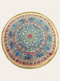 Round Turkish Rugs Colourful- Red-Cream Round Rug   