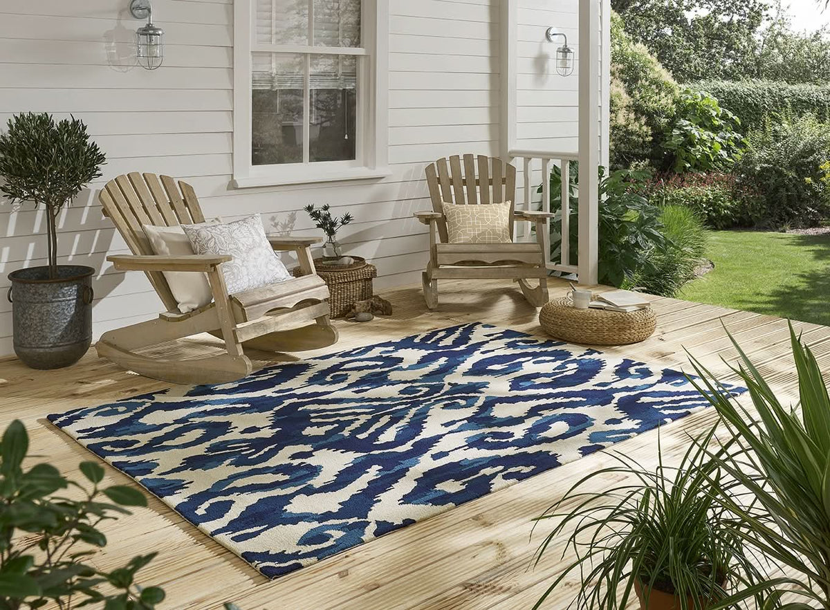 Sanderson Kairo Indigo Outdoor Rug 446208