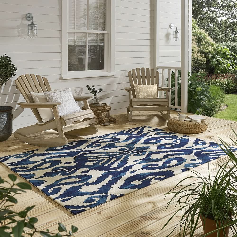 Sanderson Kairo Indigo Outdoor Rug 446208