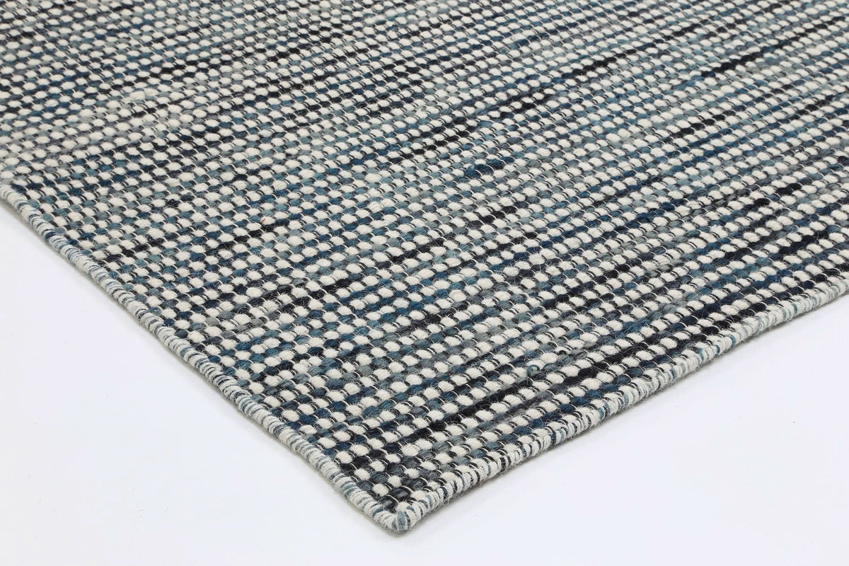 Nordic Teal Reversible Wool Rug wool rug – product view 4