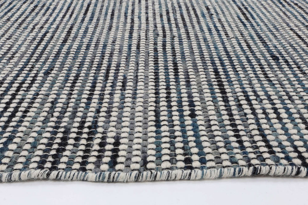 Nordic Teal Reversible Wool Rug wool rug – product view 5
